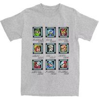 Men Women's NES Retro Video Game Mega Man Bosses T Shirt Accessories Megaman Gaming Cotton T-shirt Clothes Awesome Tee Shirt S pilka