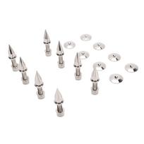8Pcs Speaker Spike Pad Set Copper Height Adjustable Elegant Speaker Shock Absorption Feet Silver for Amplifier