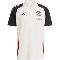 Adidas Manchester United Tiro 24 FW24 Logo Minimalist Versatile Comfortable Short Sleeve Polo Shirt Men Polo Shirts Off-White Black JE3732 L