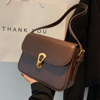 Shoulder Bag Niche Design Commuter Messenger Bag Women'S Fashion High-End Small Square Bag Luggage tamsiai ruda spalva