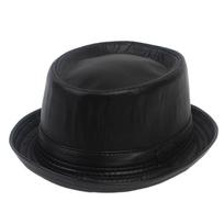 Universalus chemijos pankroko odinis juodas fedora odinis fedora FREE