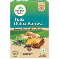 Organic India Tulsi Detox Kahwa Tea Bags 25  | Cleanse, Improve Digestion & Refreshing Herbal Tea