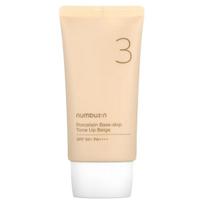 Numbuzin No.3 Porcelain Base-Skip Tone Up Beige SPF50+ PA++++ 50ml – Tone-Up Effect, UV Shield, Korean 50ml