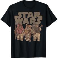 Star Wars Ewok Group Shot Logo T-Shirt S įvairiaspalvis