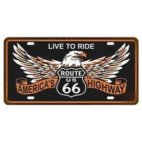 Garažas Retro Route 66 Leidimo Skydelis Metalo Ženklas Plakatas Sieninis Skardinis Ženklas Retro Plakatas Namų Dekoras Meno Dekoras 15x30cm