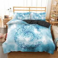 Soft Mandala Duvet Cover Set Bohemian Geometric Floral Bedding Set Microfiber Twin Full Queen King Quilt Cover For Bedroom Decor EU Single(135*200cm)3pcs