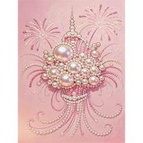 Pearl Bouquet DIY Diamond Art Kits 15.7x19.6inch Gem Art Diamond Painting Kits Without Frame for Adults Gift Idea Home Wall Decor 40x50cm
