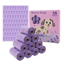 Biodegradables Dog Pet Poop Bags Rolls Extra Thick Leak Proof Waste Refuse Cleaningup Bags For Outdoor Animals Walking And Travel One Size violetinė