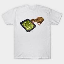 Men Black Print T-shirt Kiwi Cannibalism No-Cut Transfer Paper Print Cotton Tshirt L balta