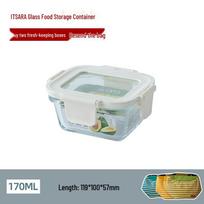 Lock & Lock 2-Piece Heat-Resistant Glass Lunch Box Set: Microwave and Refrigerator Safe, Sealed for Freshness. Gift-Ready. Rectangular 170ml (Buy two get a bag) skaidri