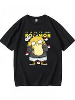 Unisex Pokemon Psyduck Medvilniniai Anime Marškinėliai Y2K Vaikams Vasariniai Laisvalaikio Drabužiai Patogūs Madingi Medvilniniai Marškinėliai Berniukams Ir Mergaitėms 4XL