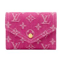 Louis Vuitton Victorine Džinsinis Monograminis Piniginė Moteriška piniginė Auksinė Violetinė M27707 Box(Basic Set+Box)