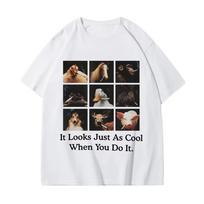 Atrodo taip pat šauniai, kai darai tai juokingai Mėmė T-shirt Mados tendencija Retro T-shirts Vyriški Moteriški Laisvi Medvilniniai T-shirts S