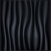 12 vnt. 3D reljefinė sienų plokštė, PVC, 0,8 cm storio, namų, viešbučio foninės sienos dekoravimui 30*30cm*12pcs juoda