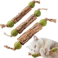 2026 Cat Cleaning Teeth Pure Natural Catnip Cat Molar Toothpaste Stick Silvervine Actinidia Fruit Matatabi Cat Snack Stick Quantity 3