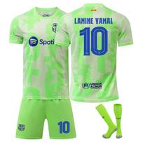 YSHT Barselona Yamal Vaikų Futbolo Rinkinys Marškinėliai ir Šortai Žalias 120-130cm Sportinė Apranga 120-130 cm žalia