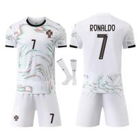 Portugal Ronaldo World Cup Kids Sportswear Soccer Jersey, Polyester, White 120-130 CM balta