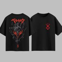 Japanese Anime Berserk Dragonslayer Tshirt Unisex and Women Cotton Summer Top Harajuku Style Fashion Round Neck Short Sleeved Tees M