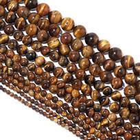4 6 8 10 12 14mm Colorful Tiger Eye Beads Natural Stone Beads Round Loose Spacer Beads For Jewelry Making DIY Accessories 4mm about 90pcs geltona