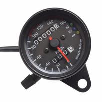 Universalus motociklo spidometras, odometras 12V, dvigubas motociklo greičio matuoklis su LED indikatoriumi juoda