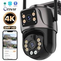 Nauja 4K 8MP Wifi kamera PTZ dvigubo objektyvo dvigubo ekrano saugumo HD IP kamera lauko vandeniui atspari Ai sekimo stebėjimas Onvif ICsee EU Plug