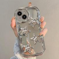 Compatible with Huawei P60/50 Pro Phone Cases, Mate 30/40 Electroplated Silver, HONOR 100/90 Three-dimensional Starfish Chain Huawei Mate 60