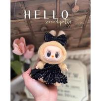 Labubu lėlės drabužių rinkinys Mini mielas Pažangus prabangus dizainas Macaron 15/17cm labubu V1 V2 V3 Lėlės drabužiai mados dizainerio prekės ženklas Not including dolls.