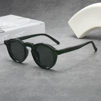 New Retro Round Small Frame Sunglasses Personalized High-End Men'S And Women'S Glasses Fashion Trend Uv Resistant Sunglasses 1PC
