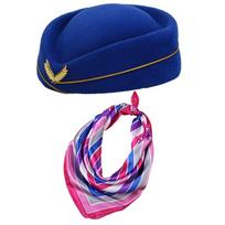 Carnivals Role Play Stewardess Hat+Sunglasses+Brooch for Girl Taking Photo