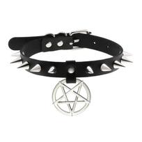 Unisex Adjustable Pu Leather Choker Punk Necklace Gothic Collar Neck Accessories 1