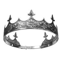 Metal Crown Props Formal Event Cosplay Costume Prince Diadem Wedding Headwear
