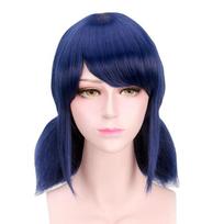 Anime perukas Ladybug Girl Cosplay Perukas Reddy Girl Vidutinio ilgio perukas dvigubas perukas su uodega
