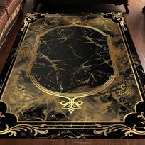 Large Area Black Gold Carpets for Living Room Marble Decoration Home Sofa Coffee Table Non-slip Floor Mat Bedroom Washable Rugs 60*90cm