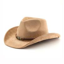 Suede Western Cowboy skrybėlė vyrams, moterims, vintažinė, su užlenktu kraštu, veltinio Jazz skrybėlės, lauko kelionėms, riterių skrybėlės Can Be Adjusted kupranugaris