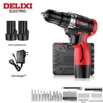DELIXI ELECTRIC Cordless Impact Drill/Driver Kit CN plug (adapter included)
