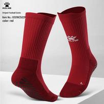 Kelme Mid-Calf Silicone Anti-Slip Football Training Socks One Size (EU 39-44) raudona balta spalva