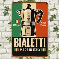 Vintage Bialetti Italian Espresso metal sign, 20x30cm. gryna
