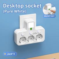 EU Plug Power Strip Outlets Two Specifications with or Without USB Type-C Port Wall Charger for Home Office Jack*3 balta