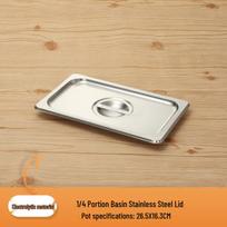 Rectangular Stainless Steel Serving Pans with Lids - Ideal for Mala Tang, Vegetables, Milk Tea, and Ice Cream