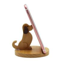Creative Cell Phone Desk Wood Smartphone Stands Phone Bracket Phone Holder Standing dog