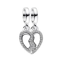 Pandora Split Heart Design Pendant Women pendant Silver 792743C01 F,Silver