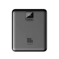 Išorinė baterija Canyon 20000mAh 100W LCD, Dark Grey CNE-CPB2008DG
