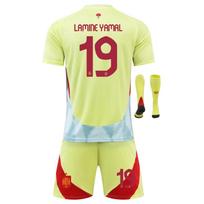 Ispanija Yamal Vaikų Futbolo Marškinėliai Raudoni Geltoni Jaunimo Sportinė Apranga 110-120 CM raudona