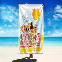 1pc Blond Amsterdam Themed Beach Towel,Super Absorbent Beach Towel,Comfortable and Practical Quick-Dry Swimming Towel W30*H60(CM)