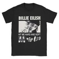Unisex Grunge Photo Collage Billie Eilish TShirt Soft Cotton Crew Neck Short Sleeve Gothic Rock Music Casual Graphic Top S