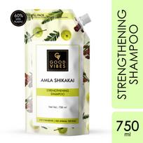Geros nuotaikos Amla Shikakai stiprinantis šampūnas, papildymo pakuotė (750 ml)