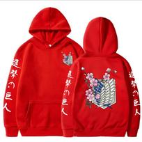 Anime Attack On Titan Wings Of Liberty Sakura Wings of Liberty Graphic Men Women Hoodies Plus Size Sweatshirt Streetwear S