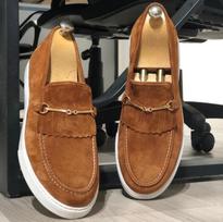 2024 Vyriški vulkanizuoti batai Ruda Pilka Geltona Dirbtinio Suede Batai vyriški laisvalaikio batai vulcanizar los zapatos mokasinai rahat ayakkabılar 38 ruda
