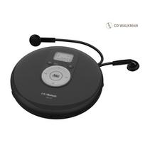 Nešiojamas CD grotuvas su Bluetooth, ausinių lizdu, LCD ekranu, kompaktiškas Walkman CD grotuvas, palaiko AC/DC maitinimą juoda