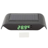 Saulės energijos laikrodis Nešiojamas LED šviečiantis skaitmeninis laikrodis transporto priemonei, automobiliui, sunkvežimiui, priedas žalia